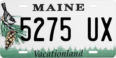 ME license plate 5275UX