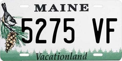 ME license plate 5275VF