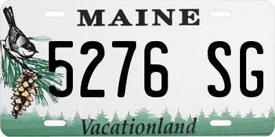 ME license plate 5276SG