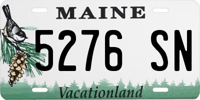 ME license plate 5276SN