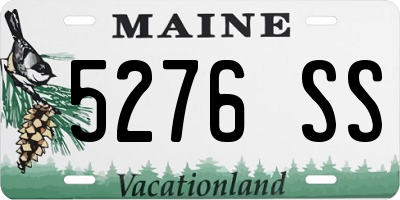 ME license plate 5276SS