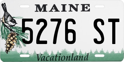 ME license plate 5276ST