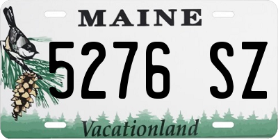 ME license plate 5276SZ