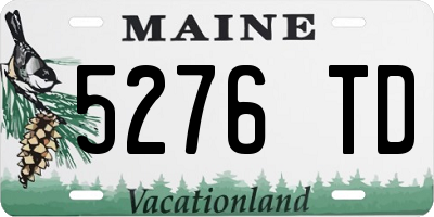 ME license plate 5276TD