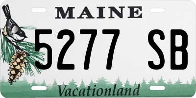 ME license plate 5277SB