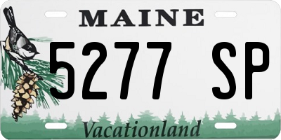ME license plate 5277SP
