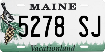 ME license plate 5278SJ