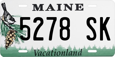 ME license plate 5278SK