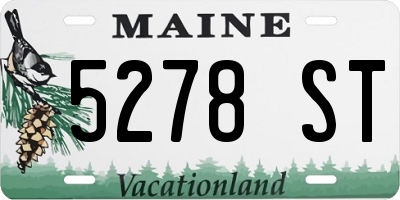 ME license plate 5278ST