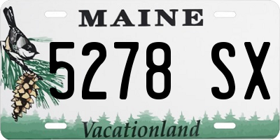 ME license plate 5278SX