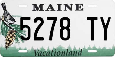 ME license plate 5278TY
