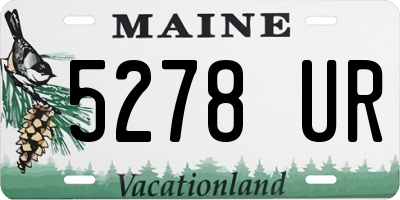 ME license plate 5278UR