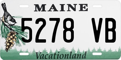 ME license plate 5278VB