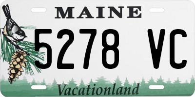 ME license plate 5278VC