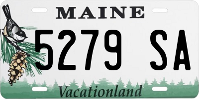 ME license plate 5279SA