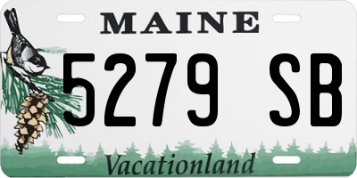 ME license plate 5279SB