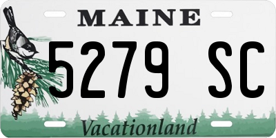 ME license plate 5279SC
