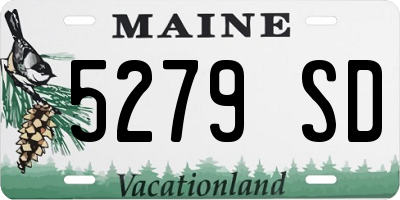 ME license plate 5279SD