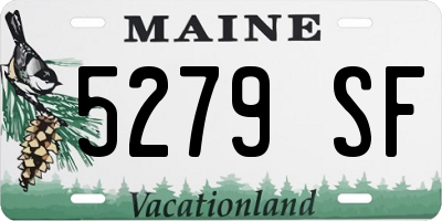ME license plate 5279SF