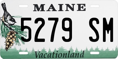 ME license plate 5279SM