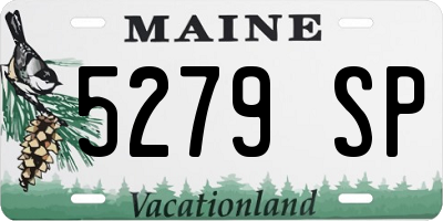 ME license plate 5279SP