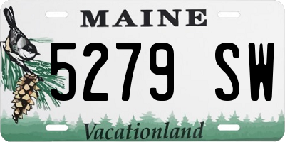 ME license plate 5279SW