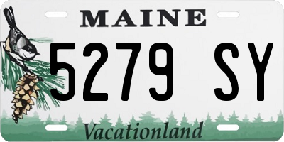 ME license plate 5279SY