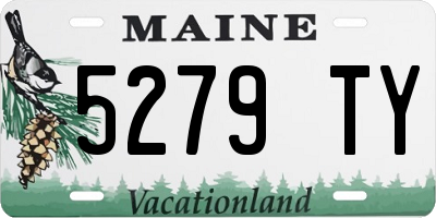 ME license plate 5279TY