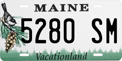 ME license plate 5280SM