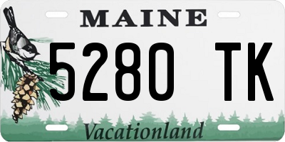 ME license plate 5280TK