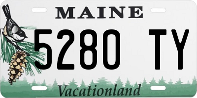 ME license plate 5280TY