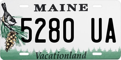 ME license plate 5280UA