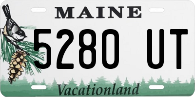 ME license plate 5280UT