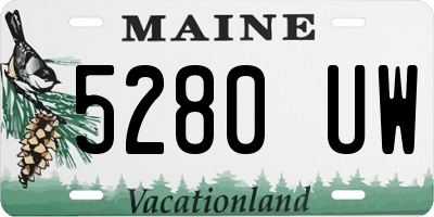 ME license plate 5280UW