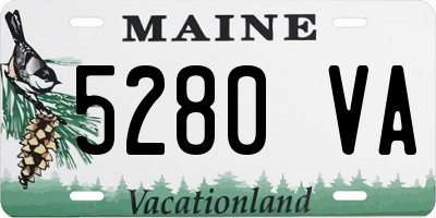 ME license plate 5280VA