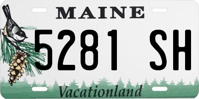 ME license plate 5281SH