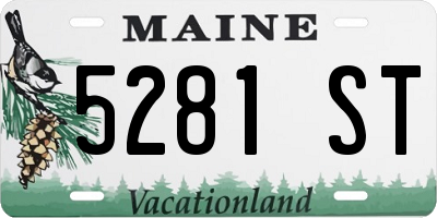 ME license plate 5281ST