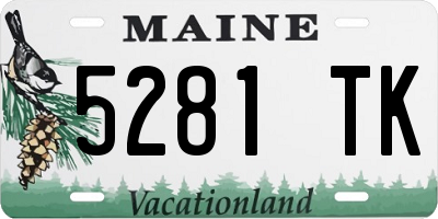 ME license plate 5281TK
