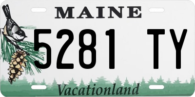 ME license plate 5281TY