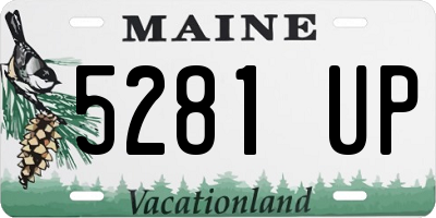 ME license plate 5281UP