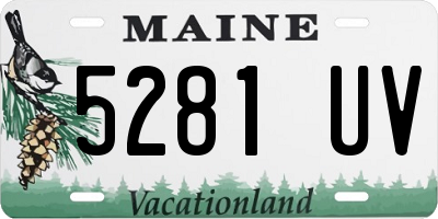 ME license plate 5281UV
