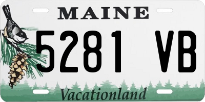 ME license plate 5281VB