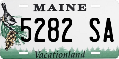 ME license plate 5282SA