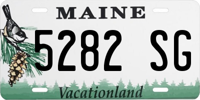 ME license plate 5282SG