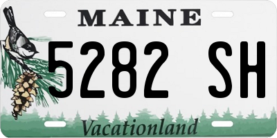 ME license plate 5282SH