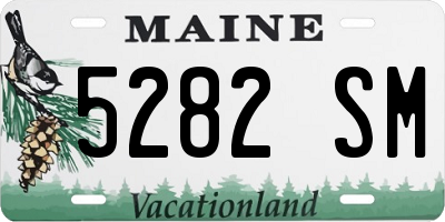 ME license plate 5282SM