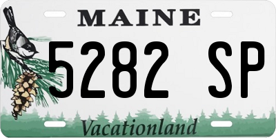 ME license plate 5282SP