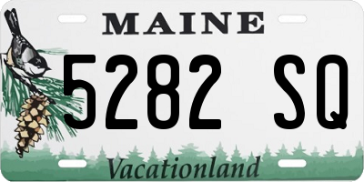 ME license plate 5282SQ