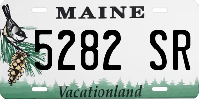 ME license plate 5282SR