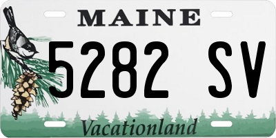 ME license plate 5282SV